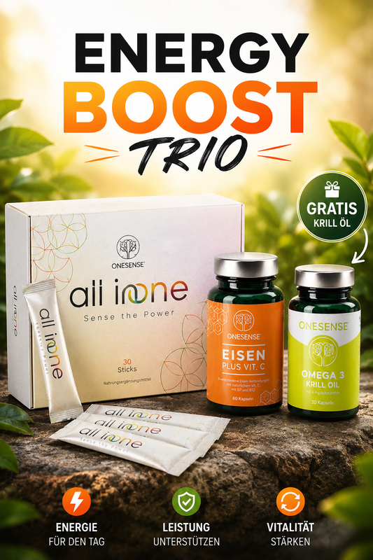 Energy Boost Trio mit GRATIS Omega 3 Krill Öl